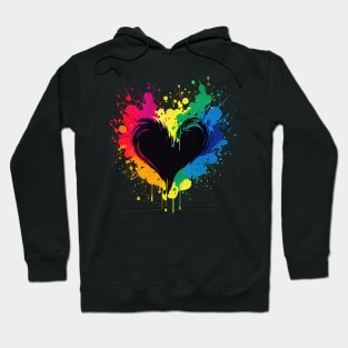 Heart with exploding neon colors Hoodie